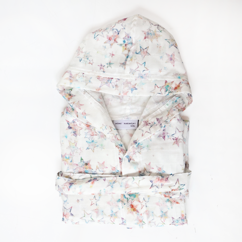 Colorful Stars Müslin Çocuk Bornoz