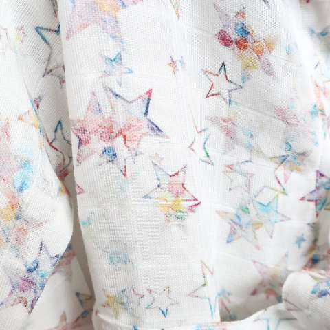 Colorful Stars Müslin Çocuk Bornoz