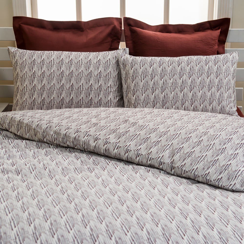 %100 Pamuk Saten Matches  Nevresim Takımı Gri - Tek Kişilik - Fitted Çarşaf