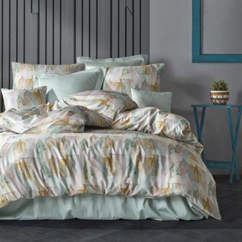 %100 Pamuk Saten Brugge Nevresim Takımı Orjinal - Tek Kişilik - Düz Çarşaf