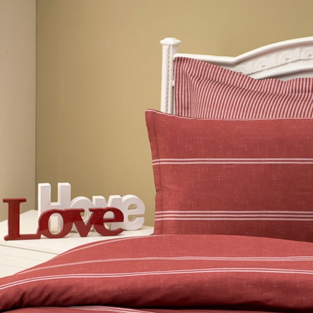 %100 Pamuk Saten Mateo  Nevresim Takımı Bordo - Tek Kişilik - Fitted Çarşaf