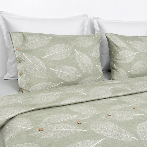 Suzzy Jacquard Nevresim Takımı Yeşil - Çift Kişilik - Fitted Çarşaf