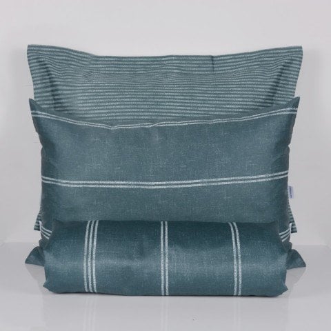 %100 Pamuk Saten Mateo  Nevresim Takımı Koyu Yeşil - Tek Kişilik - Düz Çarşaf