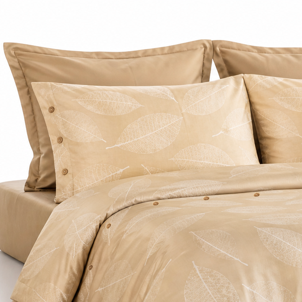 Suzzy Jacquard Nevresim Takımı Gold - Çift Kişilik - Düz Çarşaf
