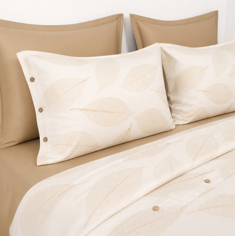 Suzzy Jacquard Nevresim Takımı Gold - Çift Kişilik - Fitted Çarşaf