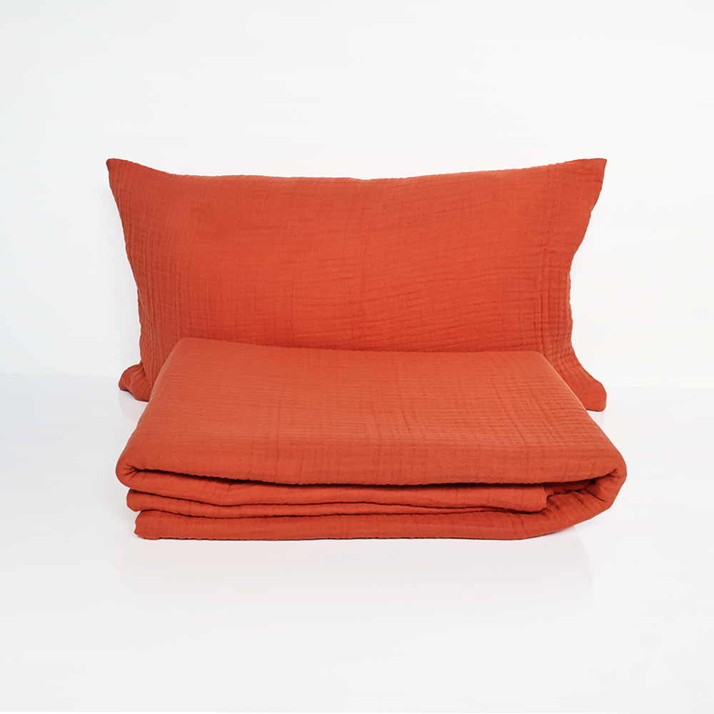 Bebek Müslin Mix And Match Oranj - Nevresim+Yst Kılıfı