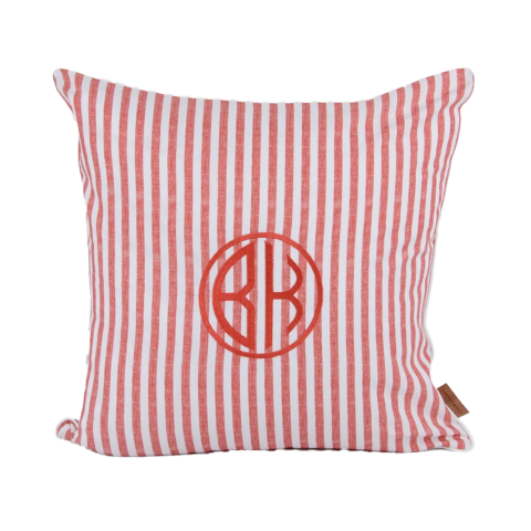 Linen Stripes Kışiye Özel Nakışlı Kırlent