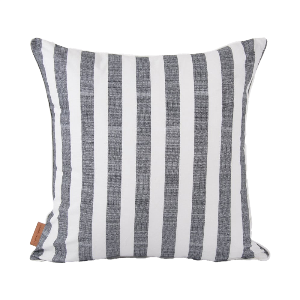 Linen Stripes Kışiye Özel Nakışlı Kırlent Antrasit