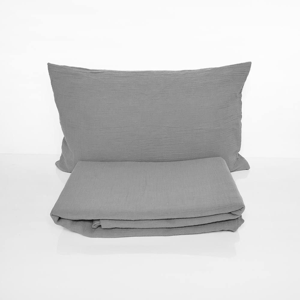 Bebek Müslin Mix And Match Açık Gri - Nevresim+Yst Kılıfı