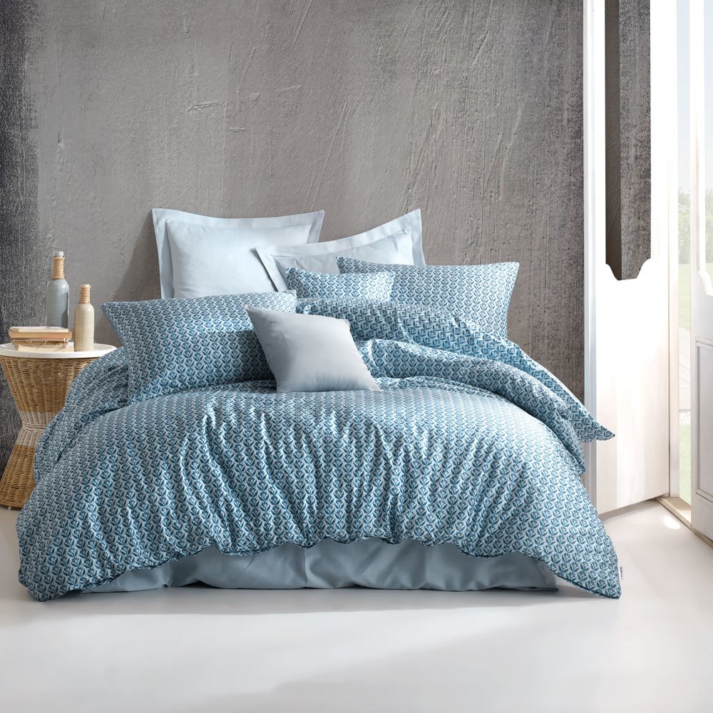 %100 Pamuk Saten Remy  Nevresim Takımı Mavi - Tek Kişilik - Fitted Çarşaf