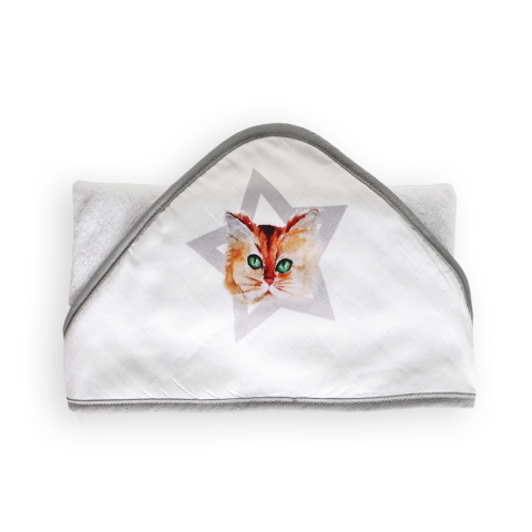 Kedi Başlıklı Kundak 75x75