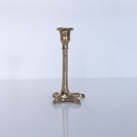 Kuş Ayağı Mumluk Gold - 12 CM