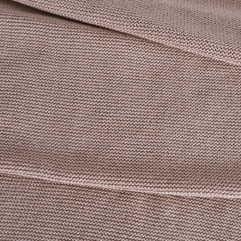 Organik Pamuk Tavşan Figürlü Örgü Battaniye Bej - 70x140