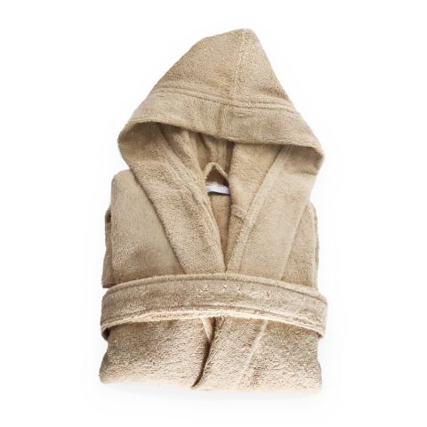 Yıldız Nakışlı Bornoz Bej - 6-7