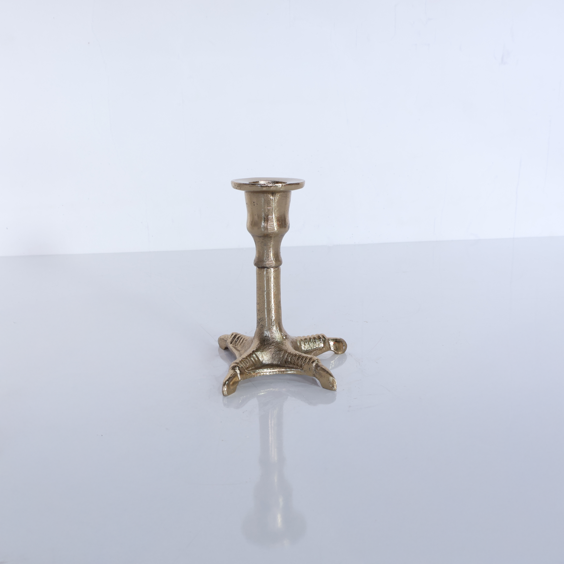 Kuş Ayağı Mumluk Gold - 12 CM