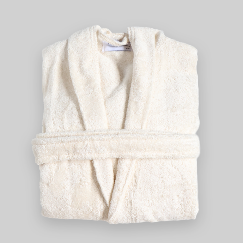 Kapüşonlu Bornoz S-M - Ekru