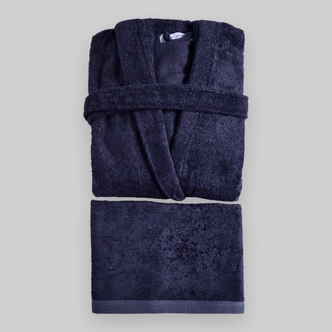 Kapüşonlu Bornoz S-M - Lacivert