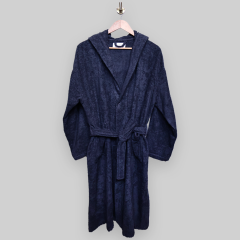 Kapüşonlu Bornoz L-XL - Lacivert