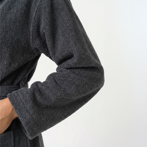 Kapüşonlu Bornoz S-M - Antrasit