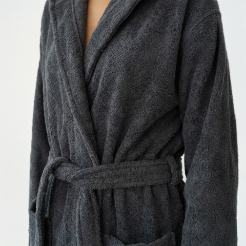 Kapüşonlu Bornoz L-XL - Antrasit