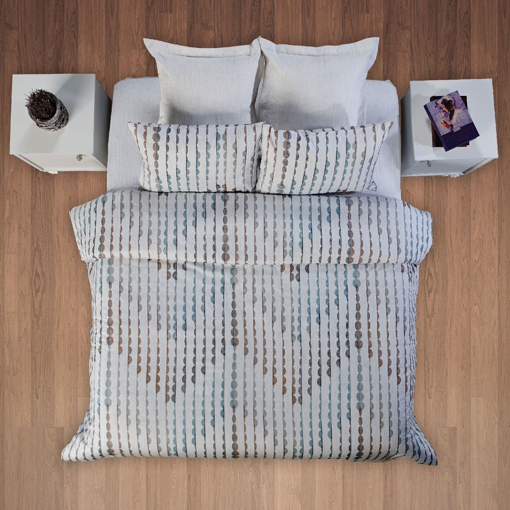 Açık Gri Çift Kişilik Düz Çarşaf Nevresim Takımı 240x260 Ev Tekstili