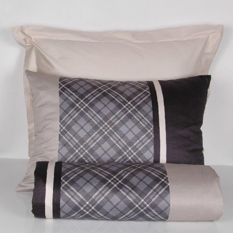 %100 Pamuk Saten Derek  Nevresim Takımı Antrasit - Çift Kişilik - Düz Çarşaf