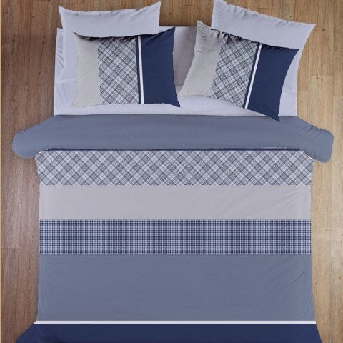 Lacivert Çift Kişilik Fitted Çarşaflı Nevresim Takımı 160x200 Ev Tekstili