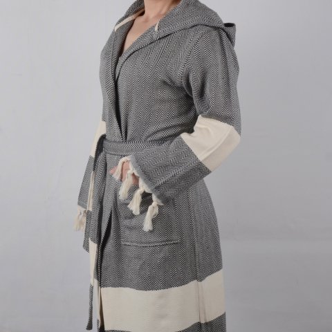 Peştemal Bornoz L-XL - Siyah