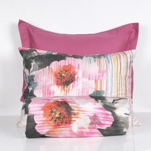 %100 Pamuk Saten Harmony Dijital  Nevresim Takımı Orjinal - Çift Kişilik - Fitted Çarşaf