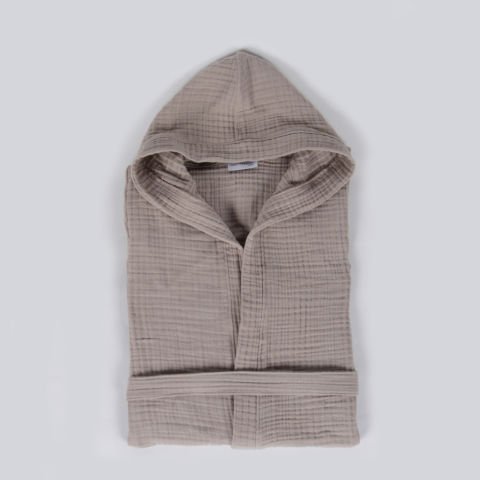 Çocuk Müslin Bornoz Bej