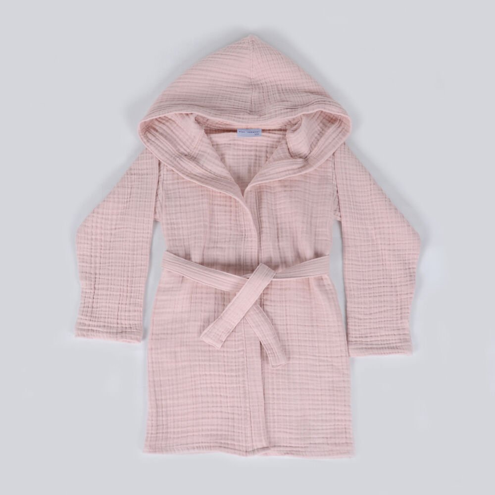 Çocuk Müslin Bornoz Pembe