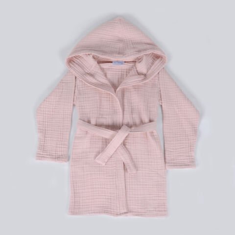 Çocuk Müslin Bornoz Pembe