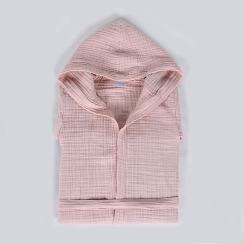 Çocuk Müslin Bornoz Pembe