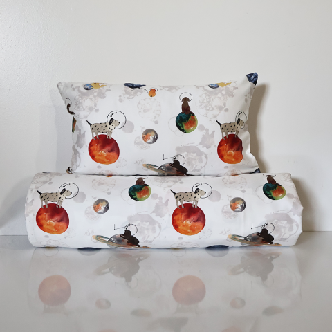 Galaxy Dog Bebek Mix And Match Nevresim Takımı Sevimli Köpek Desenli Bebek Yatak Örtüsü
