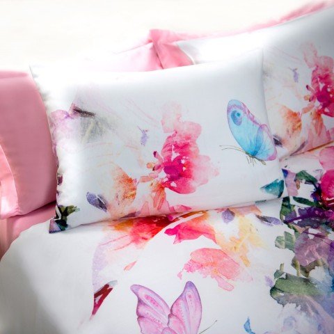 %100 Pamuk Saten Fairy Dijital  Nevresim Takımı Orjinal - Çift Kişilik - Fitted Çarşaf