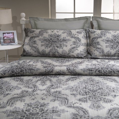 %100 Pamuk Saten Novia  Nevresim Takımı Bej - Çift Kişilik - Düz Çarşaf