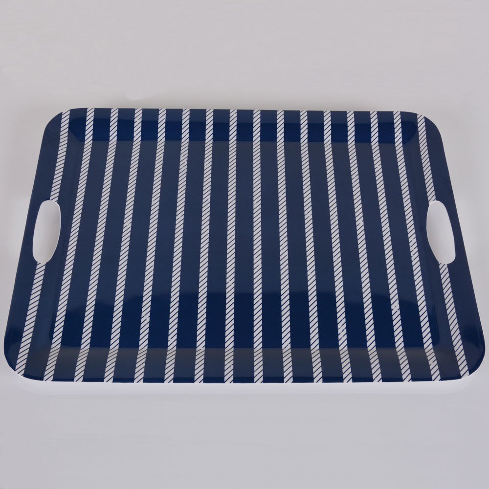 İndigo Dikdörtgen Mika Tepsi 37x50 cm Dekoratif Aksesuar