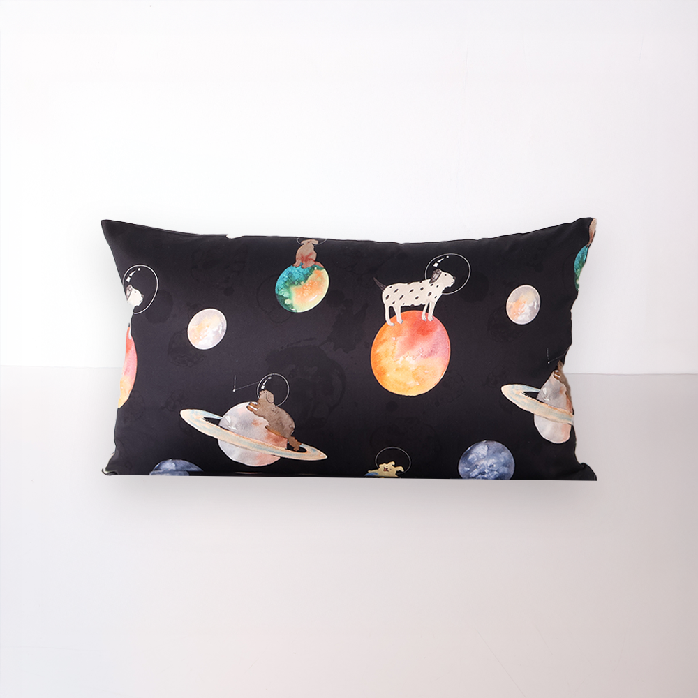 Galaxy Dog Bebek Mix And Match Siyah - Yastık Kılıfı