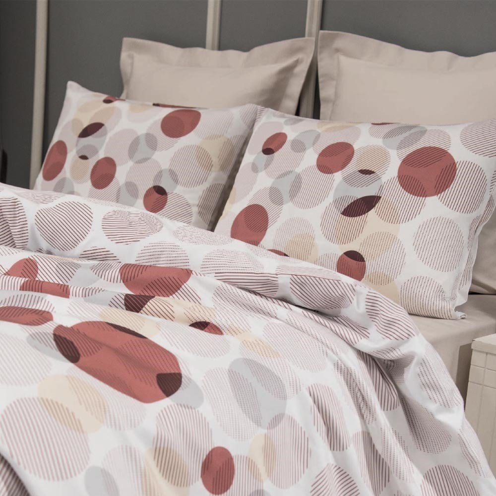 Kırmızı Çift Kişilik Fitted Çarşaflı Nevresim Takımı 200x220 Ev Tekstili