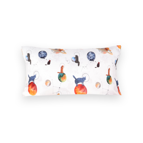 Galaxy Cat Bebek Mix And Match Beyaz - Yastık Kılıfı