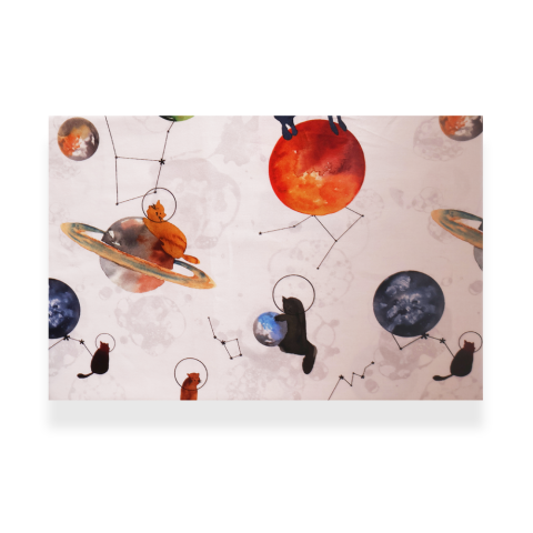 Galaxy Cat Bebek Mix And Match Beyaz - Nevresim