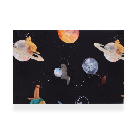 Galaxy Cat Bebek Mix And Match Siyah - Nevresim