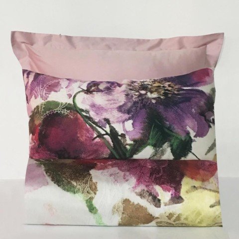 %100 Pamuk Saten Bella Dijital  Nevresim Takımı Orjinal - Çift Kişilik - Fitted Çarşaf