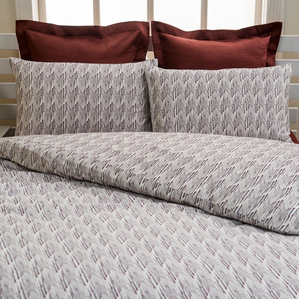 %100 Pamuk Saten Matches  Nevresim Takımı Gri - Çift Kişilik - Fitted Çarşaf