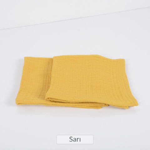 Seçmeli 2 Adet 35x35 cm 4 Kat Müslin Ağız Bezi Bebek Bakım Seti