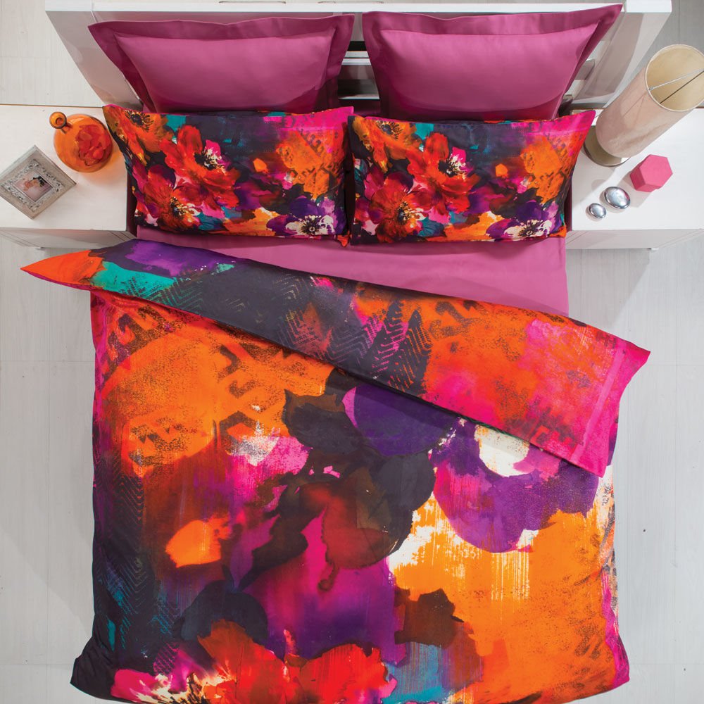 %100 Pamuk Saten Gypsy Dijital  Nevresim Takımı Orjinal - Çift Kişilik - Fitted Çarşaf