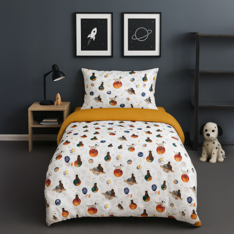 Galaxy Dog Tek Kişilik Nevresim Takımı