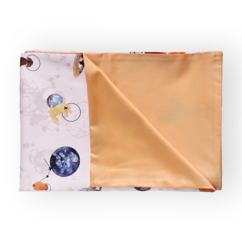 Galaxy Dog Tek Kişilik Nevresim Takımı Beyaz - Nevresim Takımı