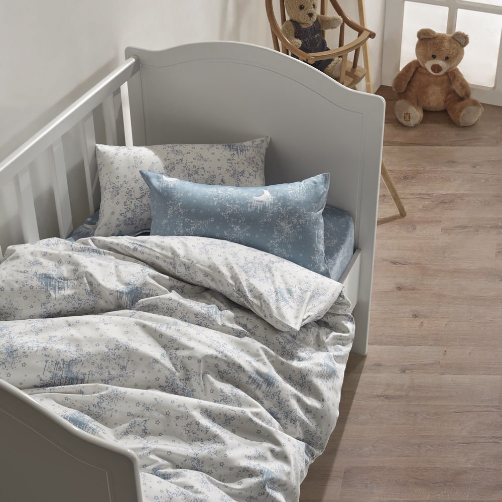Moon Bebek Mix And Match Nevresim Takımı Renkli Desenli Bebek Odası Nevresimi