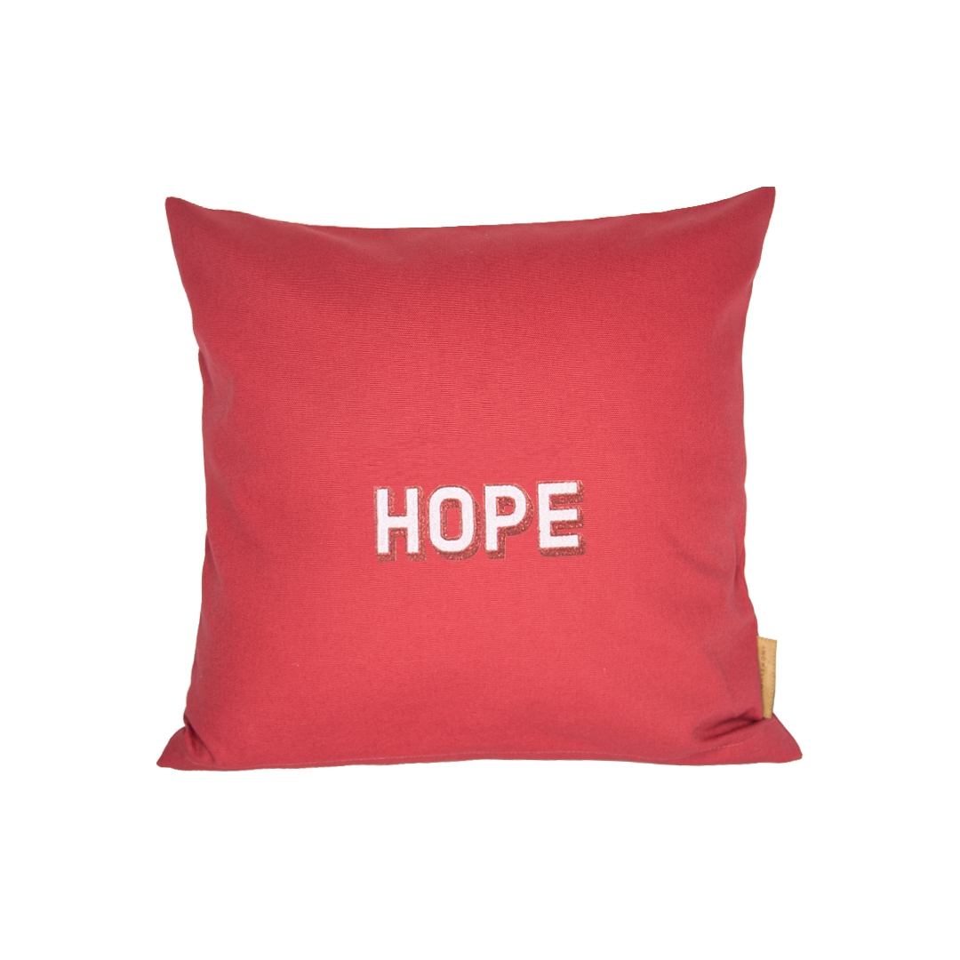 Hope 5 cm Nakışlı Panama Kırlent Dekoratif Salon Yastığı